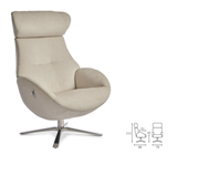 94017100 gtipli Döner tabanlı, tekstil kaplı koltuk. Ab btb görseli