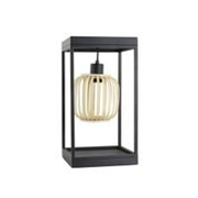  Bambu abajurlu elektrikli masa lambası. GTİP 94052990 AB BTB görseli