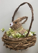  Tavşanlı ağ örgülü dekorasyon sepeti. GTİP 46021990 AB BTB görseli