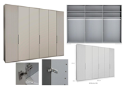  Üç parçalı ahşap gardırop. GTİP 94035000 AB BTB görseli