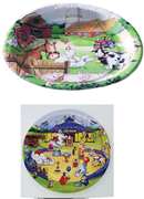  Karton sirk temalı tabaklar. GTİP 48236910 AB BTB görseli