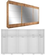  Üç kapılı aynalı ahşap gardırop. GTİP 94035000 AB BTB görseli