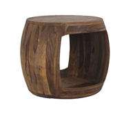  Masif ahşap yuvarlak sehpa. GTİP 94036090 AB BTB görseli