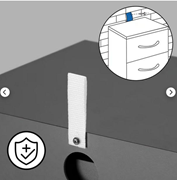  Ahşap, LED'li, çekmeceli komodin. GTİP 94035000 AB BTB görseli 2