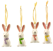  Sırlı, boyalı seramik tavşan figürü. GTİP 69139093 AB BTB görseli