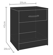  Ahşap yatak başı komodini GTİP 94035000 AB BTB görseli 2