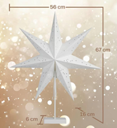  Işıklı dekoratif kağıt yıldız. GTİP 48239085 AB BTB görseli